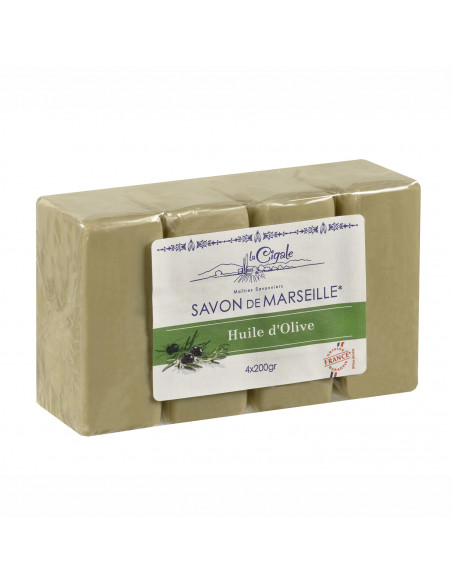 Savon de Marseille à l'Olive 4x200g