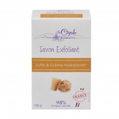 Savon Exfoliant Luffa & Crème hydratante 100g