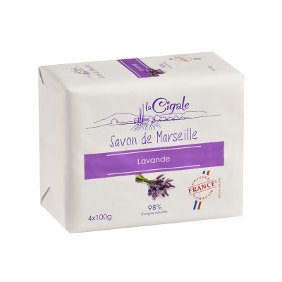 Savon de Marseille à la Lavande 4x100g