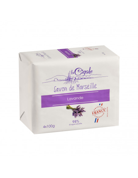 Savon de Marseille à la Lavande 4x100g