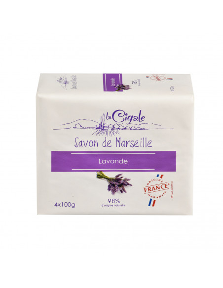 Savon de Marseille à la Lavande 4x100g