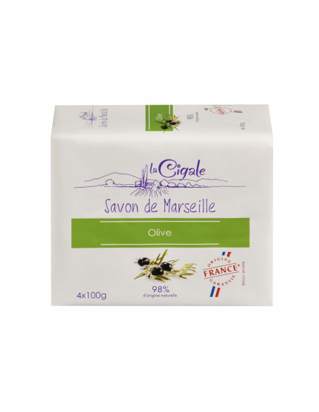 Savon de Marseille à l’Olive 4x100g