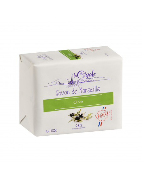 Savon de Marseille à l’Olive 4x100g